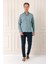 Slim Fit Düğmeli Yaka %100 Pamuk Klasik Yeşil Gömlek Gk 723 2