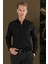 Gk 700 Slim Fit Siyah Klasik Gömlek 4