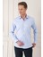 Slim Fit Dokulu %100 Pamuk Klasik Mavi Gömlek Gk 725 3