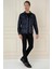 G 1578 Slim Fit Lacivert Klasik Gömlek 1