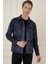 G 1578 Slim Fit Lacivert Klasik Gömlek 2
