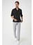 Slim Fit Gofre Kumaş Desenli Kısa Kol Siyah Gömlek G 1592 2