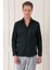 Gk 718 Slim Fit Dokulu Pamuklu Klasik Siyah Gömlek 1