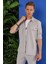 G 1534 Slim Fit Gri Klasik Gömlek 3