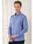 Slim Fit Düğmeli Yaka %100 Pamuk Klasik Mavi Gömlek Gk 723 3