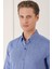Slim Fit Düğmeli Yaka %100 Pamuk Klasik Mavi Gömlek Gk 723 4