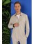 G 1552 Slim Fit Bej Klasik Gömlek 3