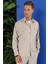 G 1552 Slim Fit Bej Klasik Gömlek 5