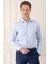 Gk 720 Slim Fit Dokulu Pamuklu Klasik Mavi Gömlek 1