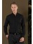 Gk 691 Slim Fit Siyah Klasik Gömlek 3
