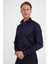 Slim Fit %100 Pamuk Non Iron Kumaş Klasik Lacivert Gömlek Gk 734 4