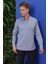 Gk 678 Slim Fit Koyu Mavi Klasik Gömlek 2