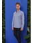 Gk 678 Slim Fit Koyu Mavi Klasik Gömlek 3