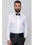 Slim Fit Duble Manşet Ata Yaka Ekru Damatlık Smokin Gömlek Gk 148 1