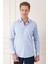 Slim Fit Dikine Çizgili %100 Pamuk Klasik Mavi Beyaz Gömlek Gk 721 1