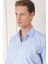 Slim Fit Dikine Çizgili %100 Pamuk Klasik Mavi Beyaz Gömlek Gk 721 4