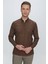 G 1518 Slim Fit Kahve Spor Gömlek 2
