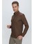 G 1518 Slim Fit Kahve Spor Gömlek 3