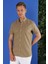 G 1556 Slim Fit Haki Klasik Gömlek 5