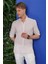 G 1554 Slim Fit Bej Klasik Gömlek 3