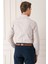 Slim Fit Dikine Çizgili %100 Pamuk Klasik Bej Beyaz Gömlek Gk 721 5
