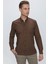 G 1518 Slim Fit Kahve Spor Gömlek 4