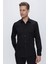 Gk 669 Slim Fit Siyah Klasik Gömlek 1