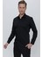 Gk 669 Slim Fit Siyah Klasik Gömlek 5
