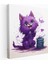 Yaramaz Mor Kedi Kanvas Tablo - Mor Kanvas Duvar Sanatı Yaramaz Mor Kedi 1
