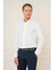 Slim Fit Düğmeli Yaka Dokulu %100 Pamuk Klasik Beyaz 2 Gömlek Gk 726 3