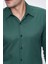 Slim Fit Pamuk Saten Klasik Yeşil Gömlek Gk 624 5