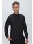 Gk 664 Slim Fit Siyah Klasik Gömlek 1