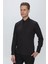 Gk 664 Slim Fit Siyah Klasik Gömlek 3