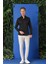 Slim Fit Düğmeli Yaka Uzun Kol Pamuklu Klasik Siyah Gömlek Gk 716 4
