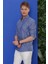 G 1554 Slim Fit Indigo Klasik Gömlek 1