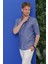 G 1554 Slim Fit Indigo Klasik Gömlek 2