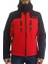 Softshell Kapşonlu Mont Kırmızı-Siyah 1
