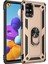 Samsung Galaxy M51 Kılıf Sofya Yüzüklü Silikon Kapak - Gold - ASOY1943-4561 1