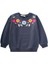 Çiçek Nakışlı Sweatshirt 2-7 Yaş Lacivert 1