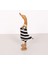 Mylamp Çizgili Ördek El Oyması Teak Gövde 34X14X13 cm 1