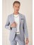 Comfort Fit Çift Yırtmaç Fleto Cep Esnek Pamuk Casual Gri Mavi Ceket C 675 3
