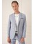 Comfort Fit Çift Yırtmaç Fleto Cep Esnek Pamuk Casual Gri Mavi Ceket C 675 4