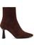 Kadın Kahverengi Fermuarlı Ince Topuklu Süet Deri Bot 25WFD133310 1