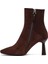 Kadın Kahverengi Fermuarlı Ince Topuklu Süet Deri Bot 25WFD133310 4