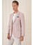Comfort Fit Çift Yırtmaç Kırçıllı Keten Casual Bordo Ceket C 677 2