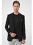 Slim Fit Mono Yaka Torba Cep Çift Yırtmaçlı Casual Siyah Ceket C 711 2