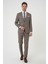Slim Fit Çift Yırtmaç Dokulu Esnek Klasik Vizon Takım Elbise Tk 915 1