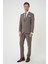 Slim Fit Çift Yırtmaç Dokulu Esnek Klasik Vizon Takım Elbise Tk 915 3