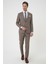 Slim Fit Çift Yırtmaç Dokulu Esnek Klasik Vizon Takım Elbise Tk 915 4