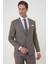Slim Fit Çift Yırtmaç Dokulu Esnek Klasik Vizon Takım Elbise Tk 915 5